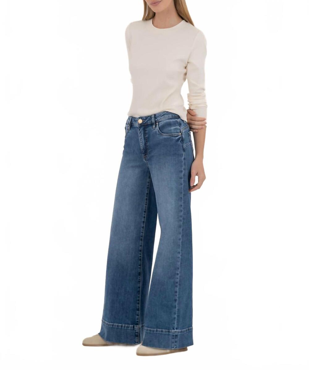 NEW KUT FROM THE KLOTH maya wide leg jeans in amuse wash - Picture 3 of 5